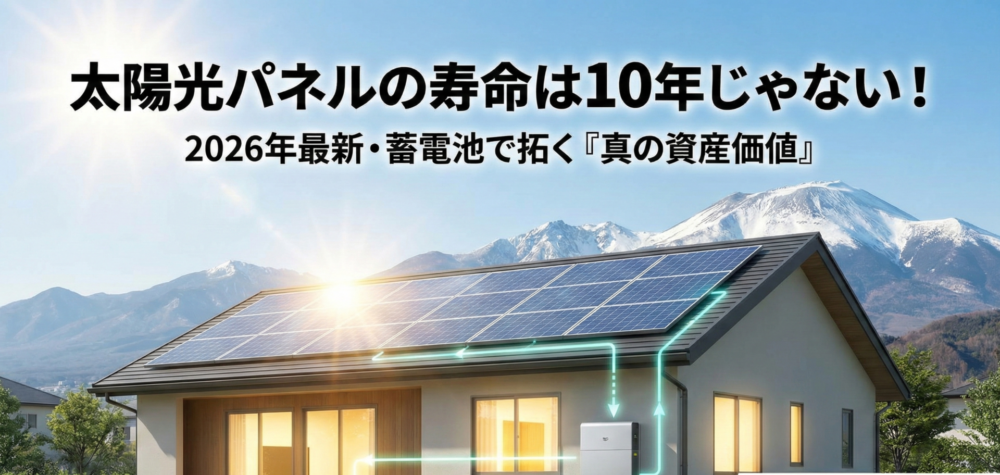 太陽光パネルの寿命は10年じゃない？2026年版・メンテナンスと最新蓄電池で変わる「真の寿命」