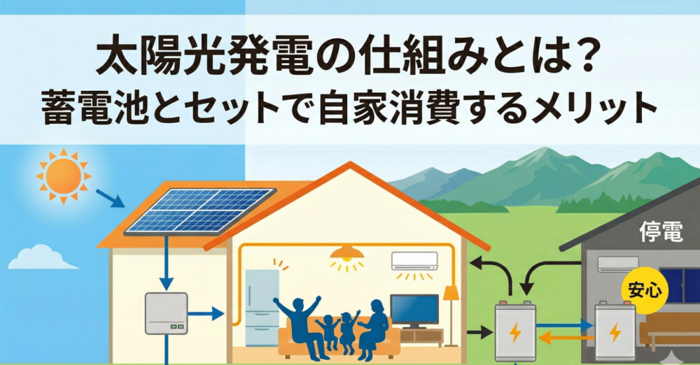 太陽光発電の仕組みとは？蓄電池とセットで自家消費するメリット