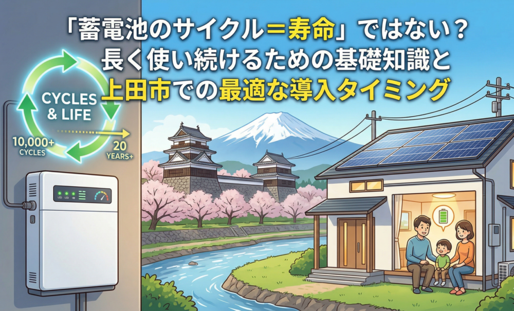 「蓄電池のサイクル＝寿命」ではない？長く使い続けるための基礎知識と上田市での最適な導入タイミング